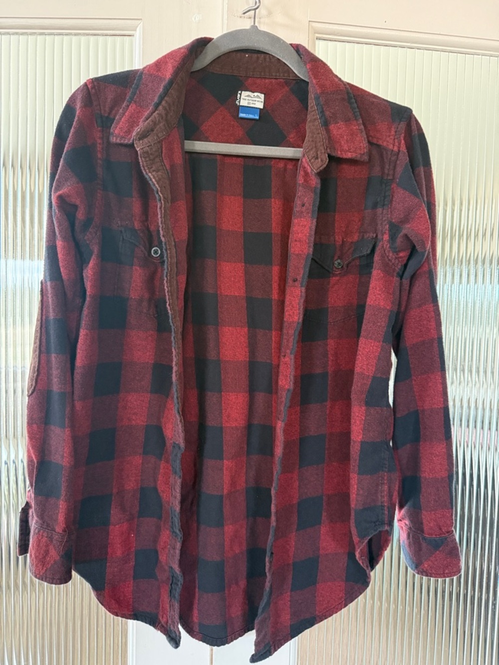 Kavu Red and Black Buffalo Plaid Shirt Jacket
